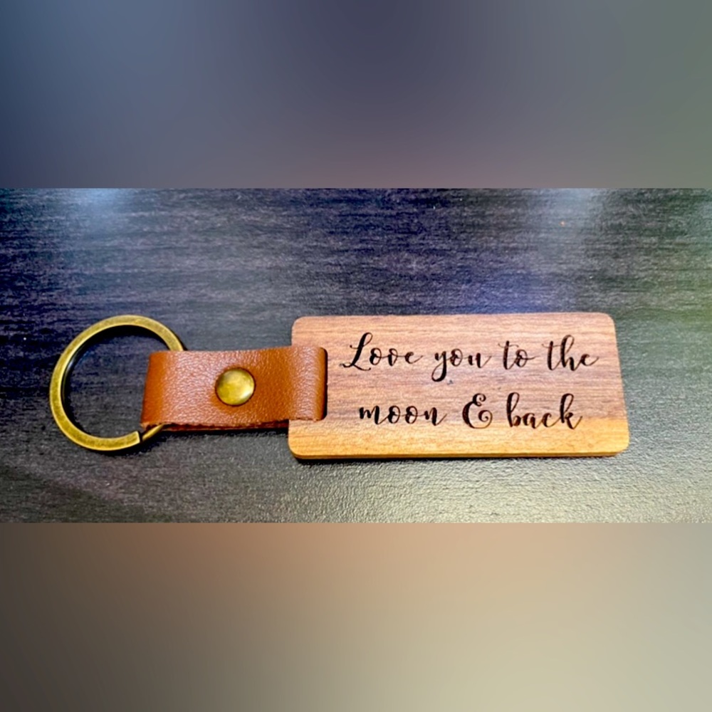 Love you to the moon and back keychain